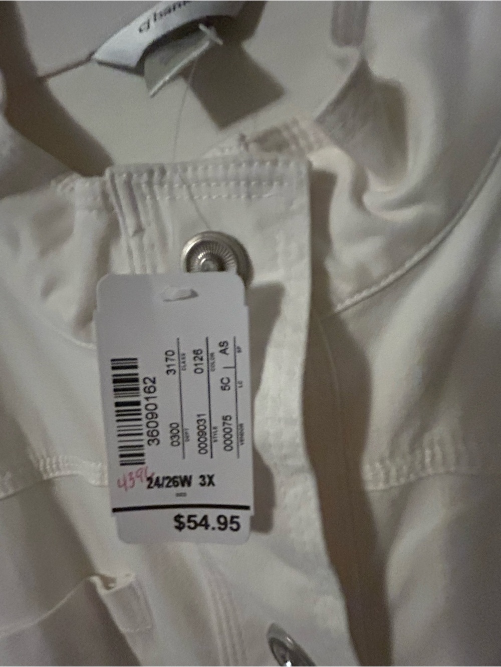 CJ banks NWT Women's White Button-Front Lightweight Jacket - Picture 2 of 6